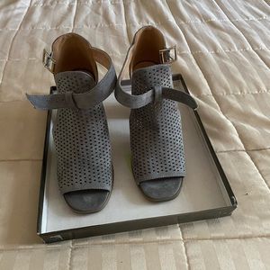 Glaze Gray Peep-Toe Nella Bootie Size 7